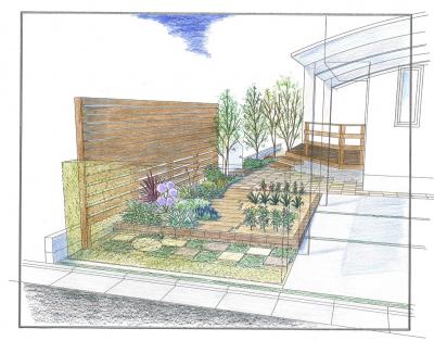太陽のような菜園スペース 千葉のお庭 外構専門店 お得な情報更新中 スペースガーデニング