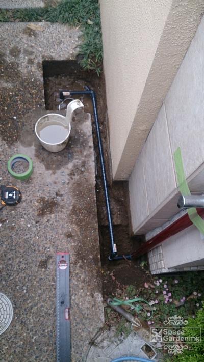 庭リフォーム　立水栓工事