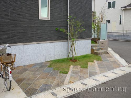 千葉県船橋市 リフォーム外構工事 ナチュラル アプローチ 自然石