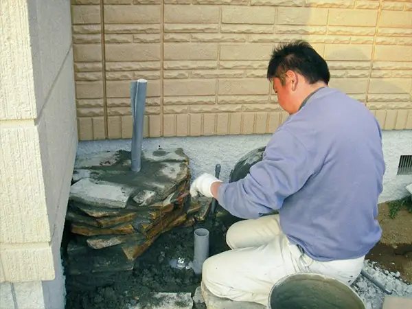 立水栓工事の様子