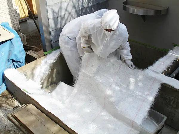 防水工事の様子
