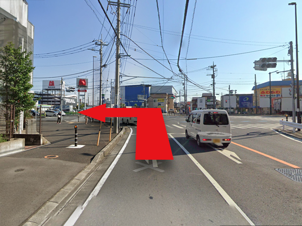 八千代本店周辺の道路案内写真