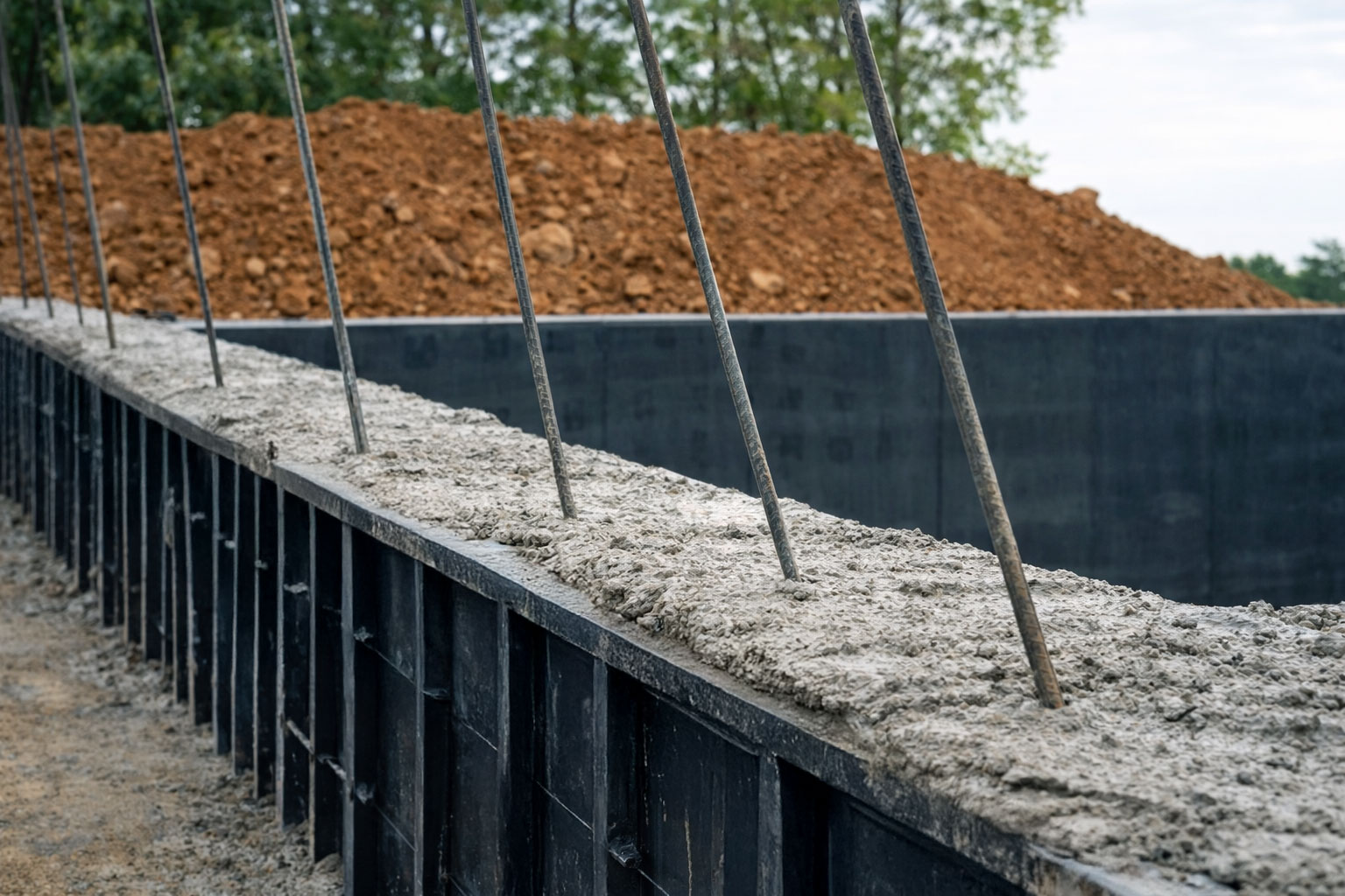 デジョユ プール工程　コンクリート・鉄筋工事