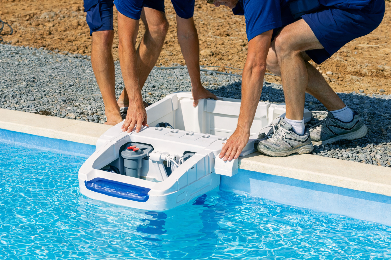 デジョユ プール工程　ろ過機設置