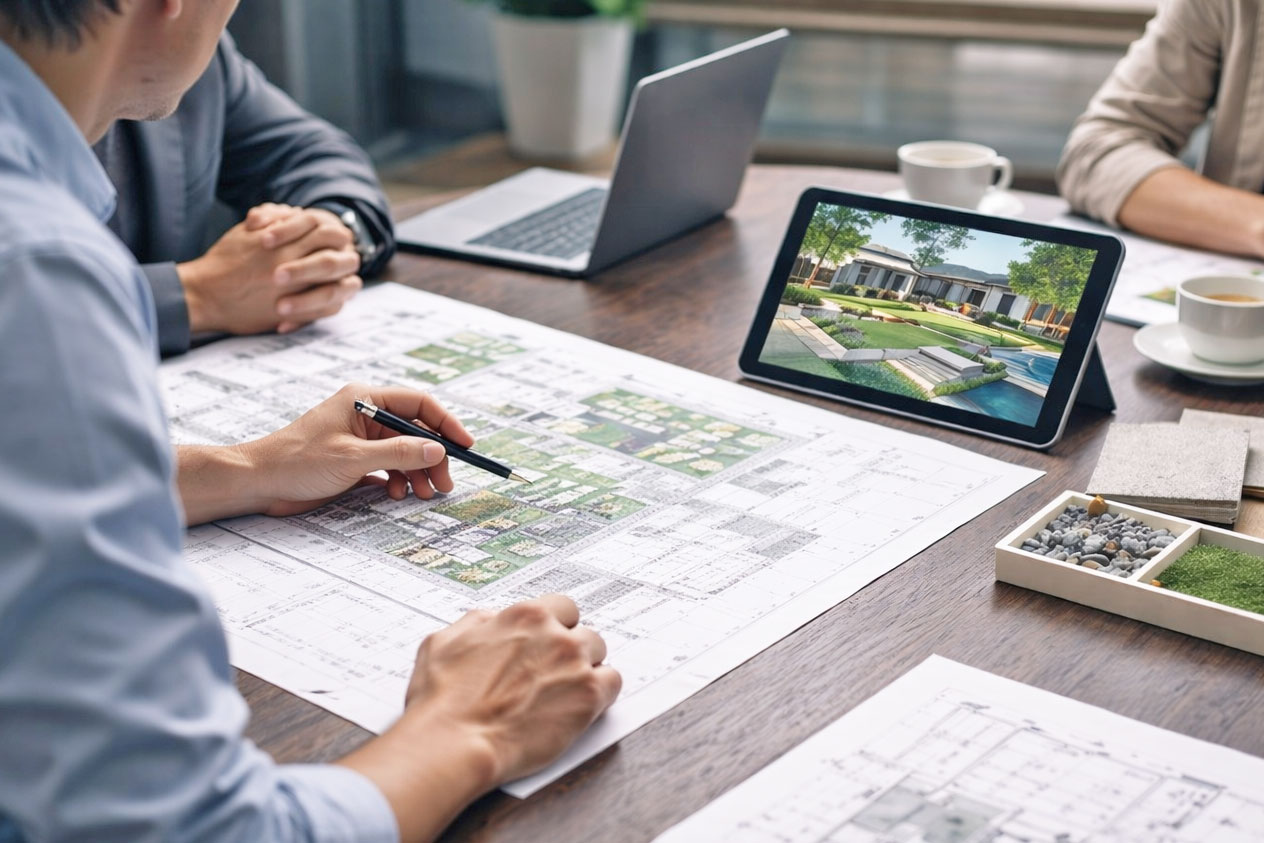 プール工事　お打ち合わせ