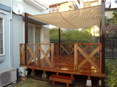 一番人気のウッドデッキ+日よけシェード