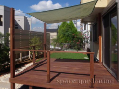 一番人気のウッドデッキ+日よけシェード