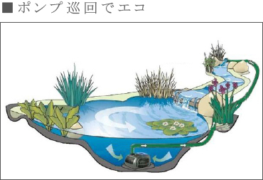 ウォーターガーデンこだわりポイント_ポンプ巡回でエコ